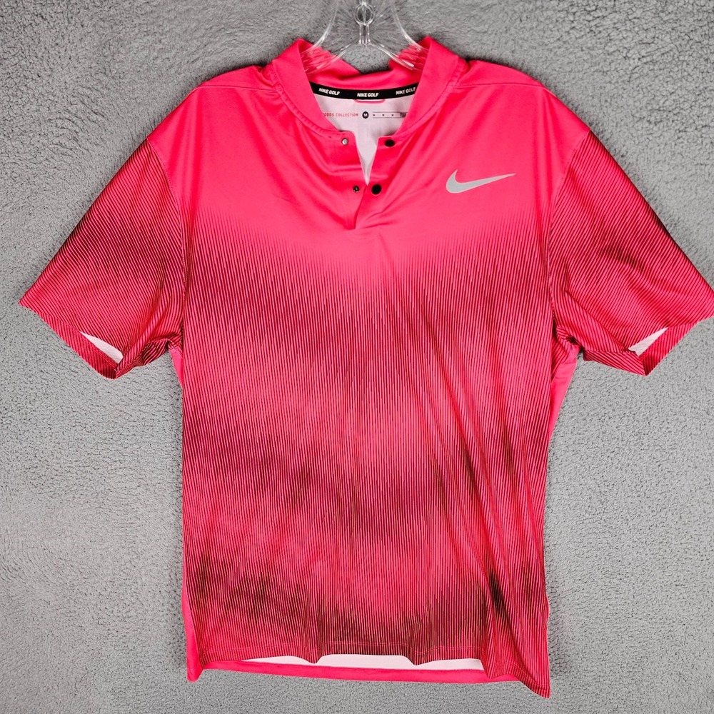 Nike Golf Tiger Woods Engineered Blade Polo Shirt Mens M Performance 854205-653